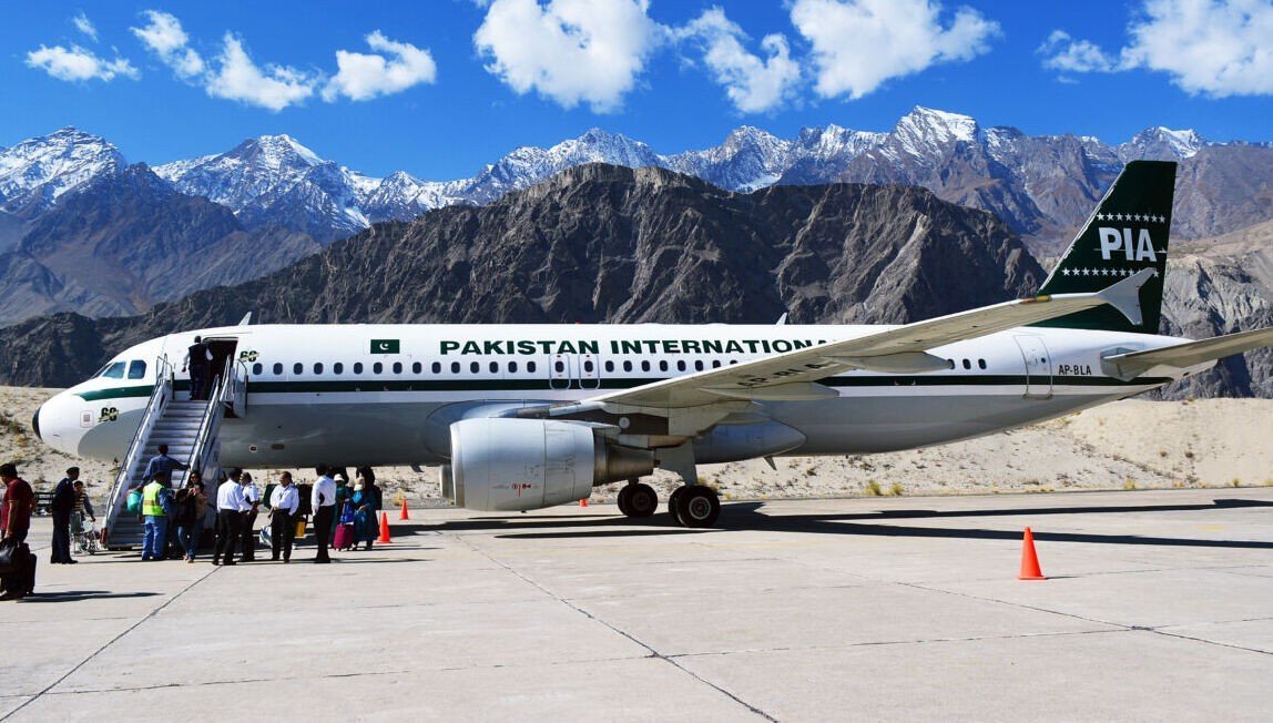 PIA A320 at Skardu Airport